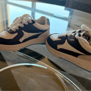 Palm Angels Kids Black and White Sneakers- Size 24